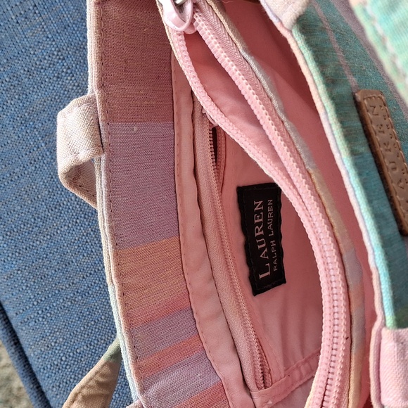 Lauren Ralph Lauren Vintage Plaid Pastel Handbag And Tote Bag - Picture 5 of 16